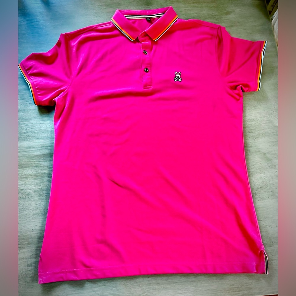 Psycho Bunny Polo -Pink (Robert Godley design)